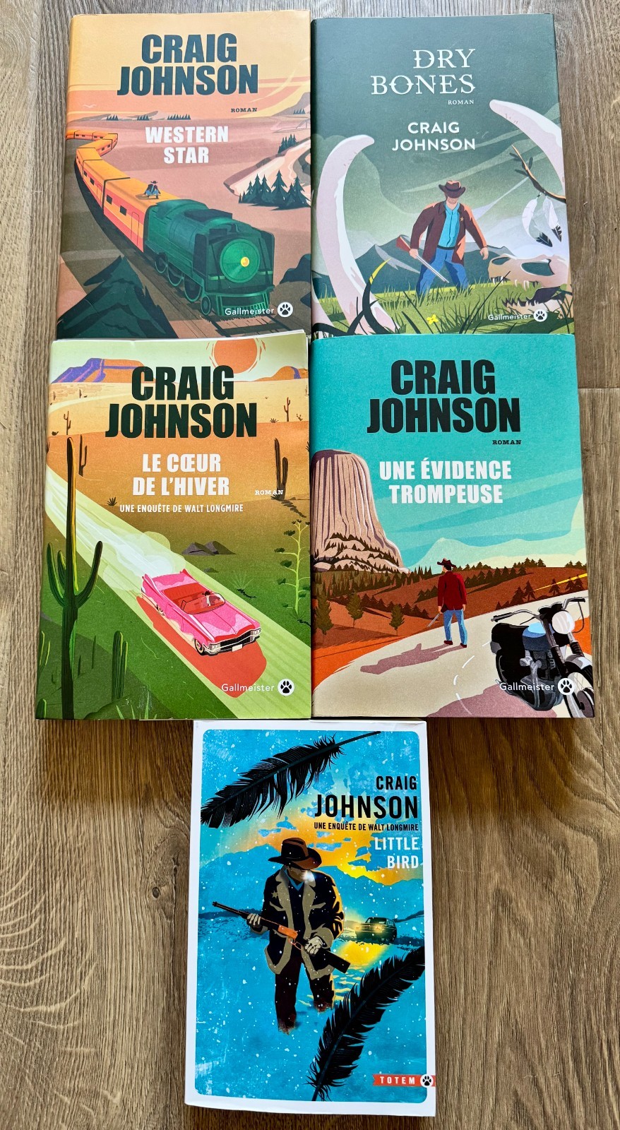 Craig JOHNSON (Longmire) Western Book Lot of 5 FRENCH LANGUAGE alt cover art