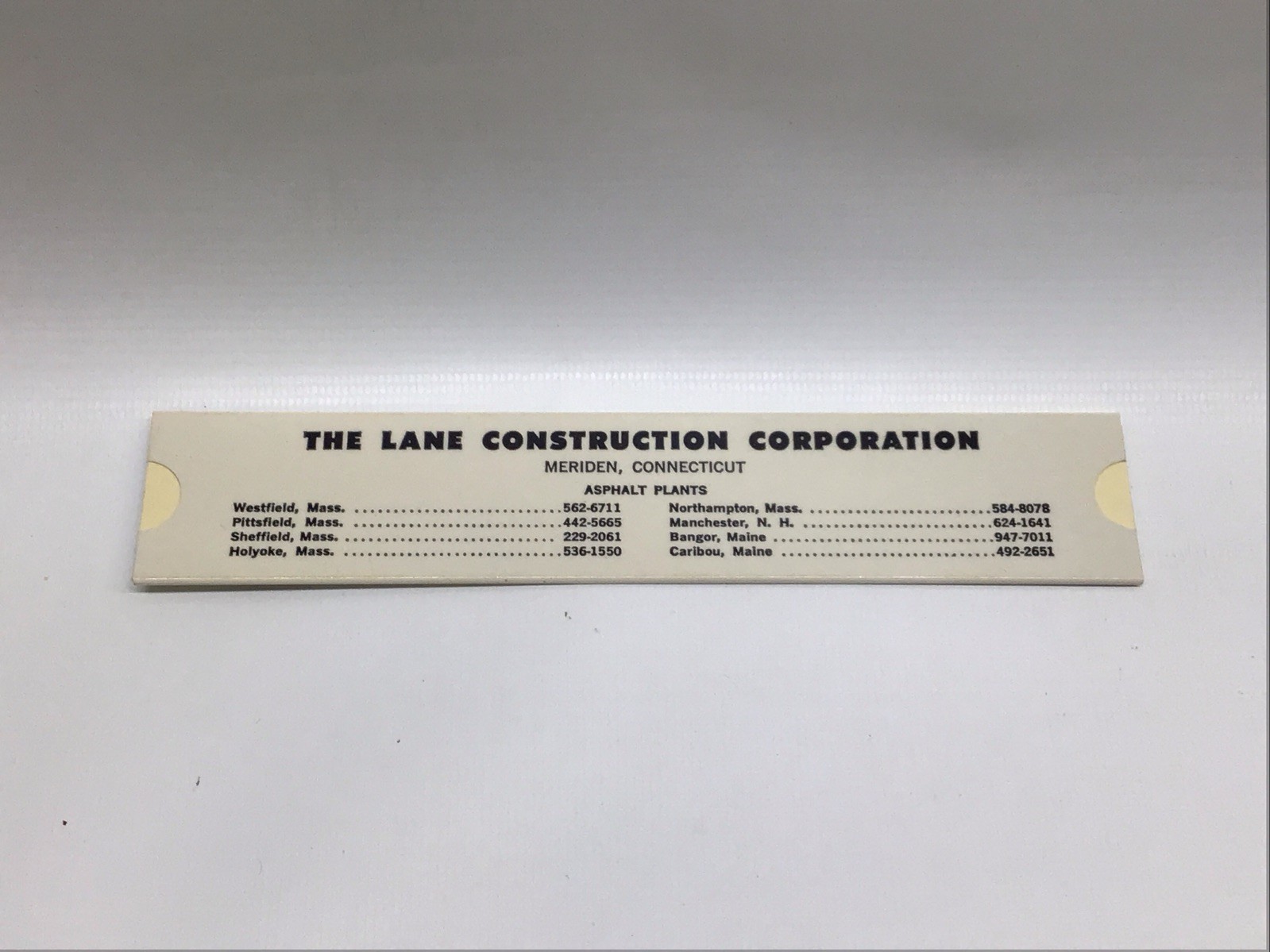 1953 Lane Construction Corp Meriden CT Bituminous Concrete Calculator Gerson Co