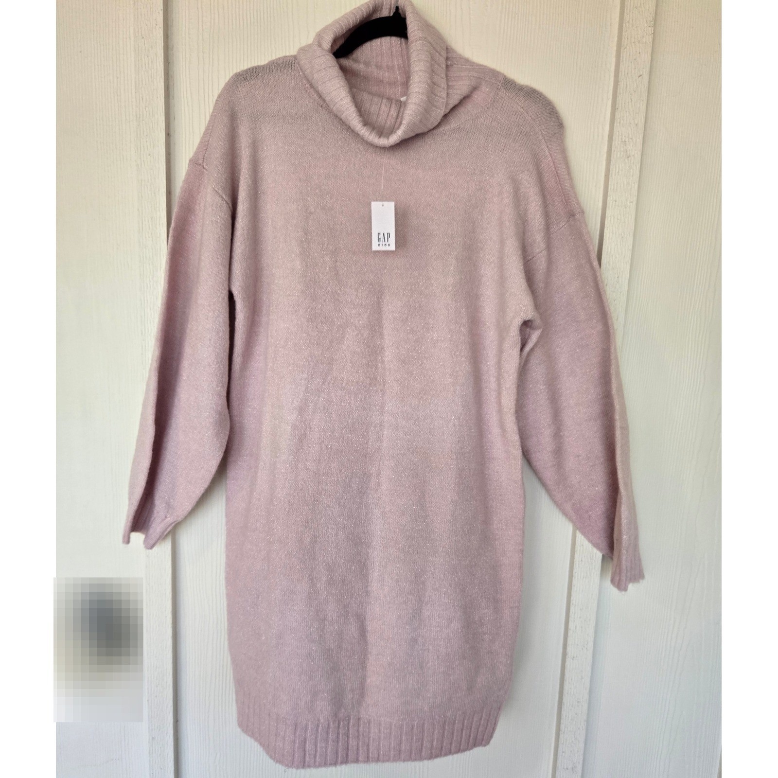 NEW Gap Kids Pink Shimmer Turtleneck Sweater Dress XXL 14-16 Metallic Knit NWT NEW Gap Kids Pink Shimmer Turtleneck Sweater Dress XXL 14-16 Metallic Knit NWT
