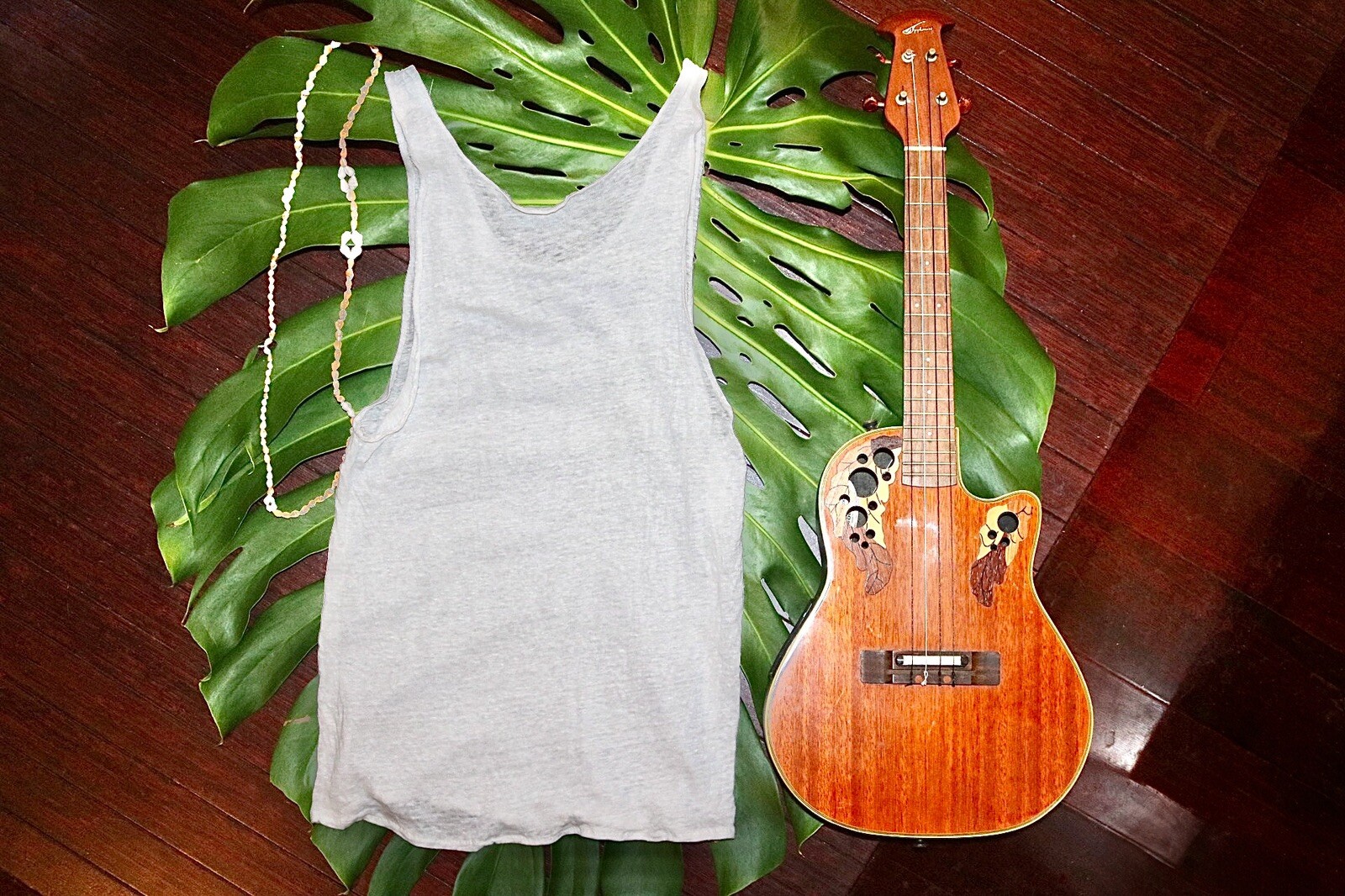 100% Organic Men’s Cream Stretchy Knit Linen Tank Top Handmade M Custom New