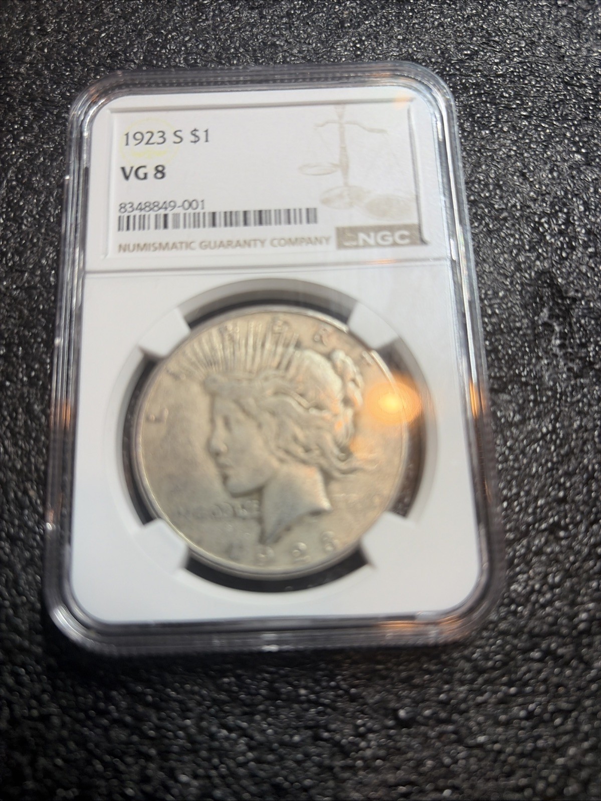1923 S Silver Peace Dollar VG-8 Very Good