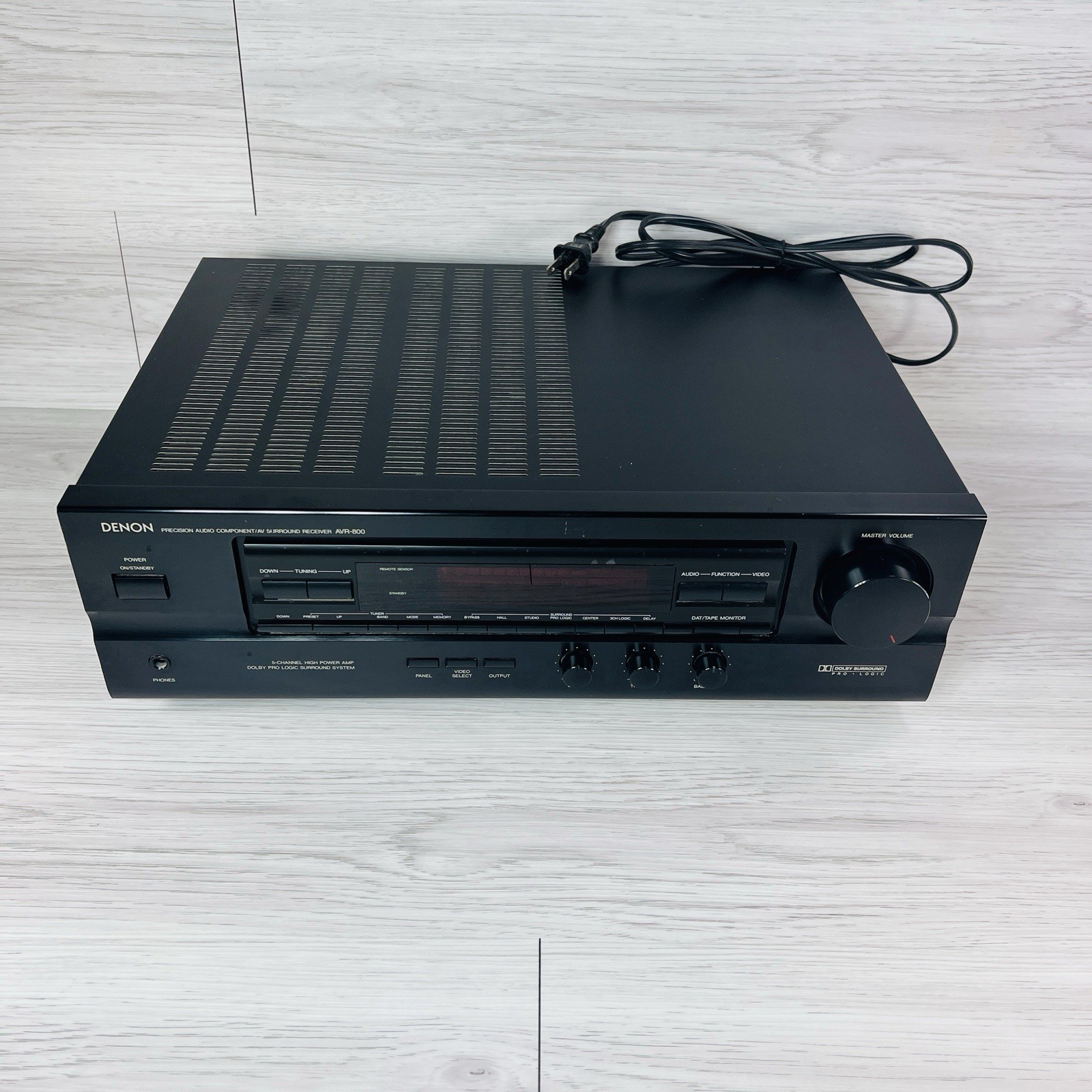 Denon Receiver Black Vintage AVR-800 AV Stereo AVR 800 AM/FM 1990\'s Tested