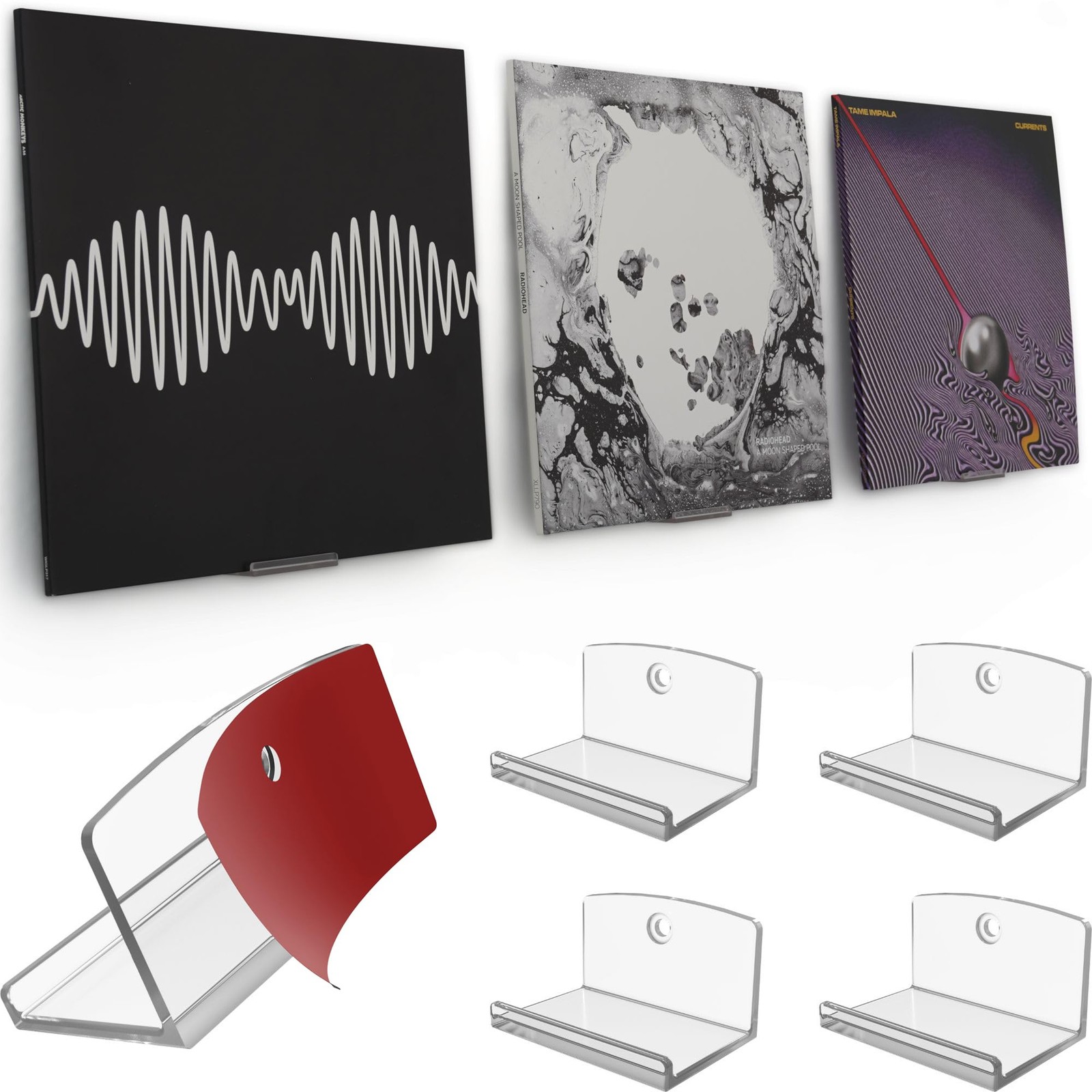 Modern JP Adhesive Vinyl Wall Mount (4-Pack) – Strong Hold Record Holder Wall, R Modern JP Adhesive Vinyl Wall Mount (4-Pack) – Strong Hold Record Holder Wall, R
