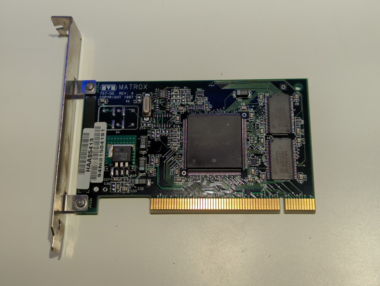 Rare Vintage Matrox M3D 757-00 Rev:A 1997 NEC PowerVR PCX2 Graphics 4MB PCI
