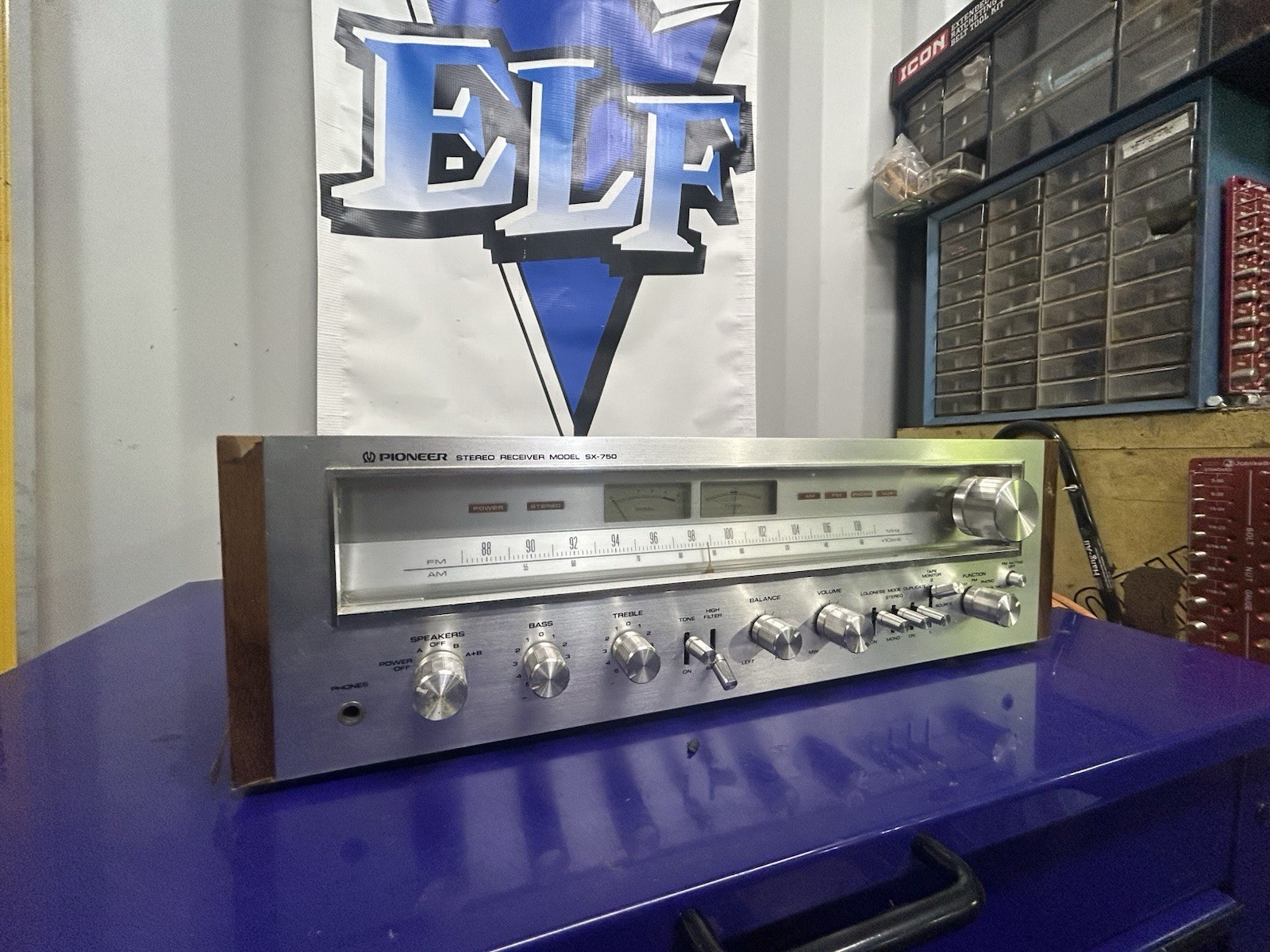Pioneer SX-750 Vintage Stereo Receiver Silver Face Not Tested