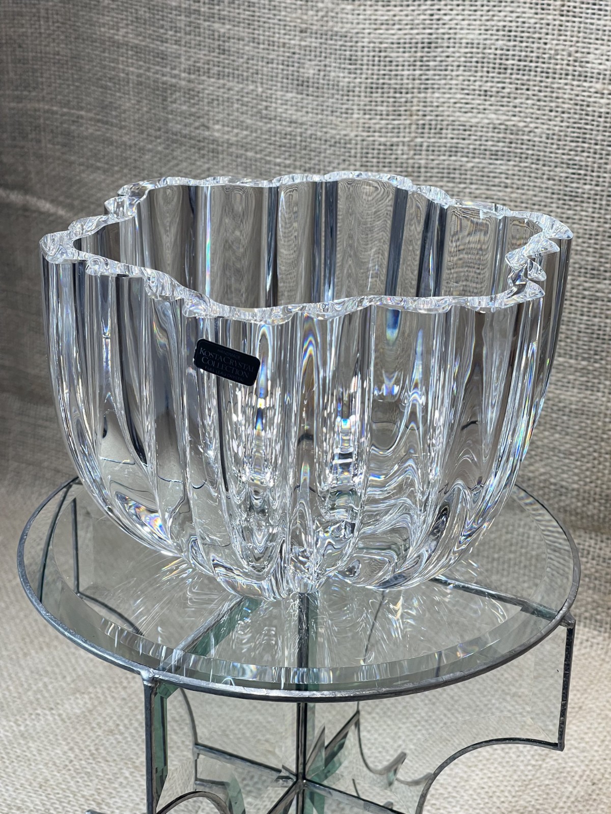 BEAUTIFUL KOSTA BODA “Olivia” Heavy Lead Crystal Bowl Signed Anna Ehrner/Sweden BEAUTIFUL KOSTA BODA “Olivia” Heavy Lead Crystal Bowl Signed Anna Ehrner/Sweden