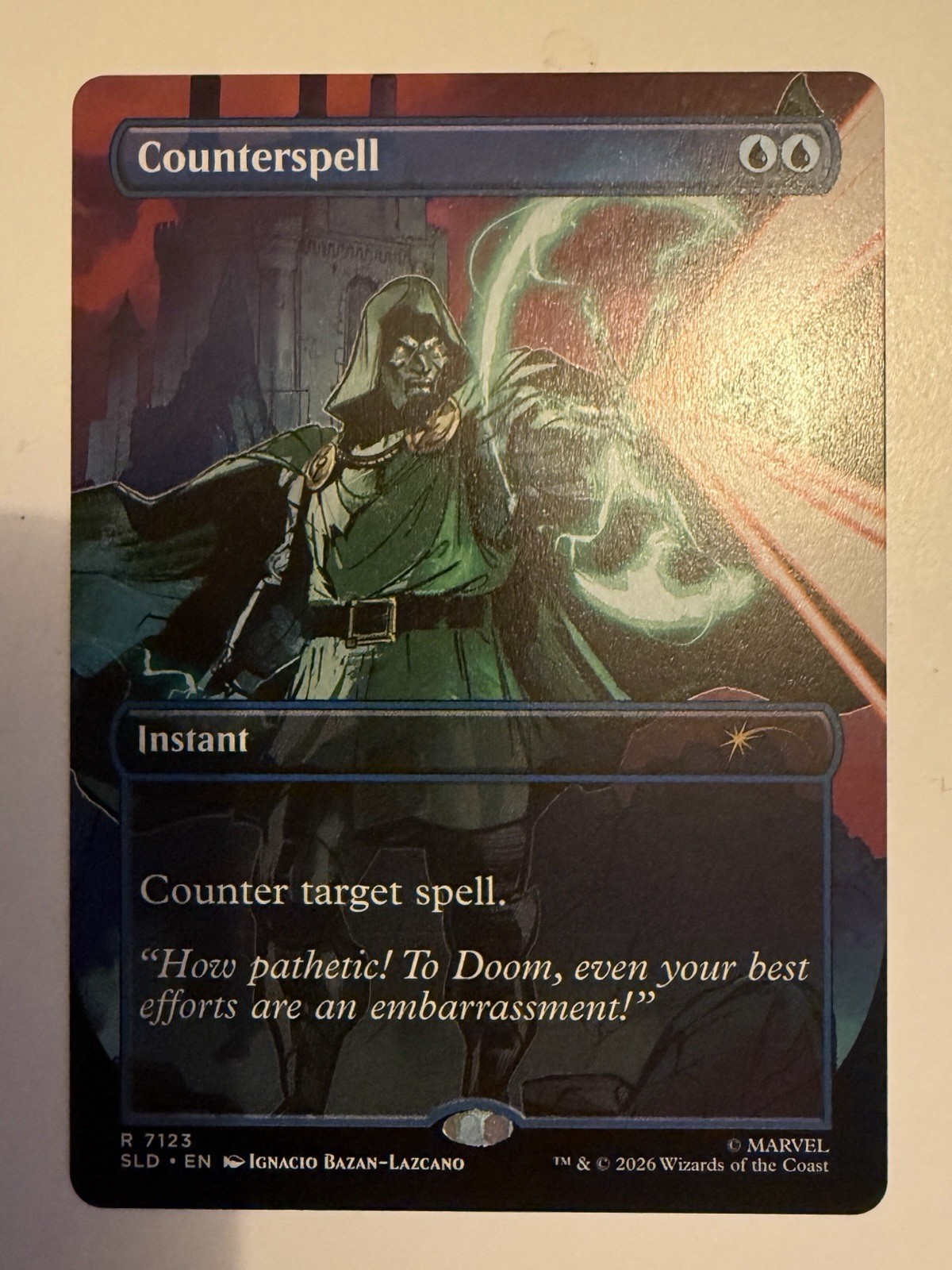 Magic the Gathering Counterspell 7123 Secret Lair Doctor Doom Bonus Card