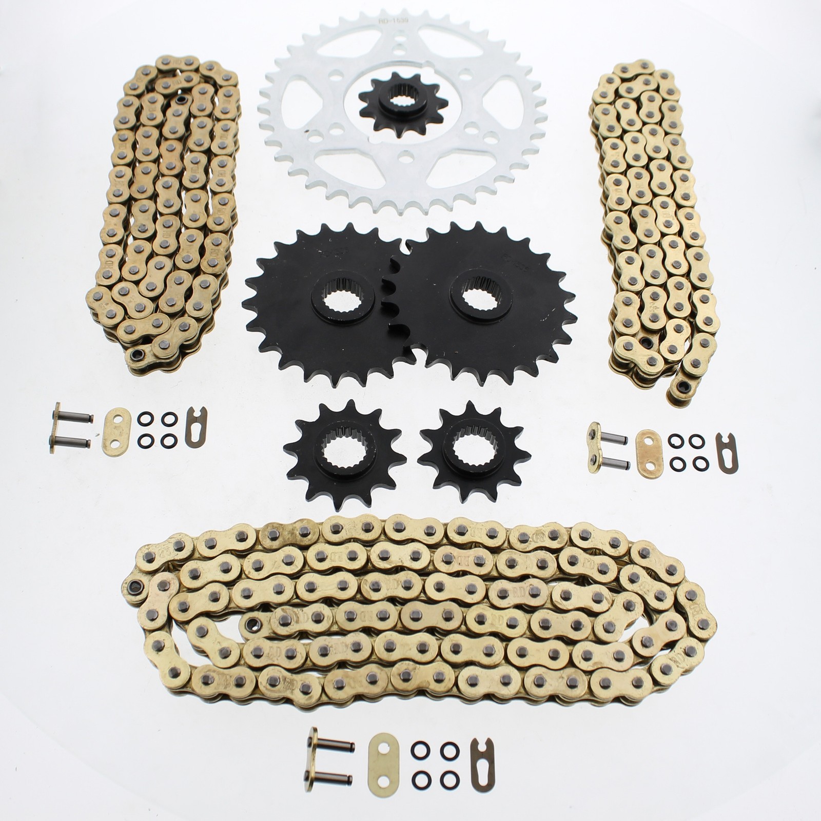 1997 Polaris Magnum 425 4x4 Gold O Ring Chains & Complete Sprocket Set