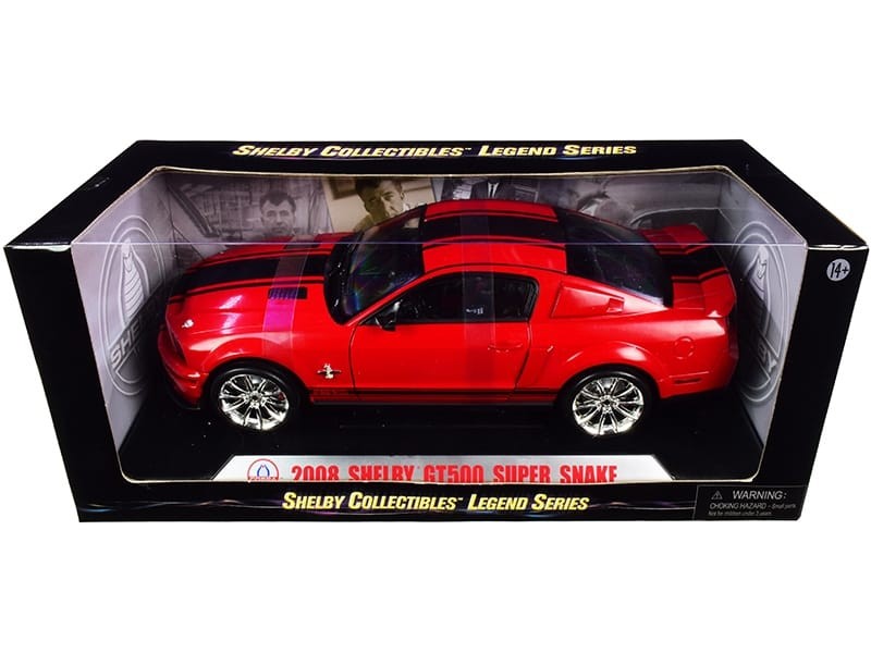 Shelby Collectibles 1:18 2008 Ford Shelby Mustang GT500 Super Snake Red Diecast