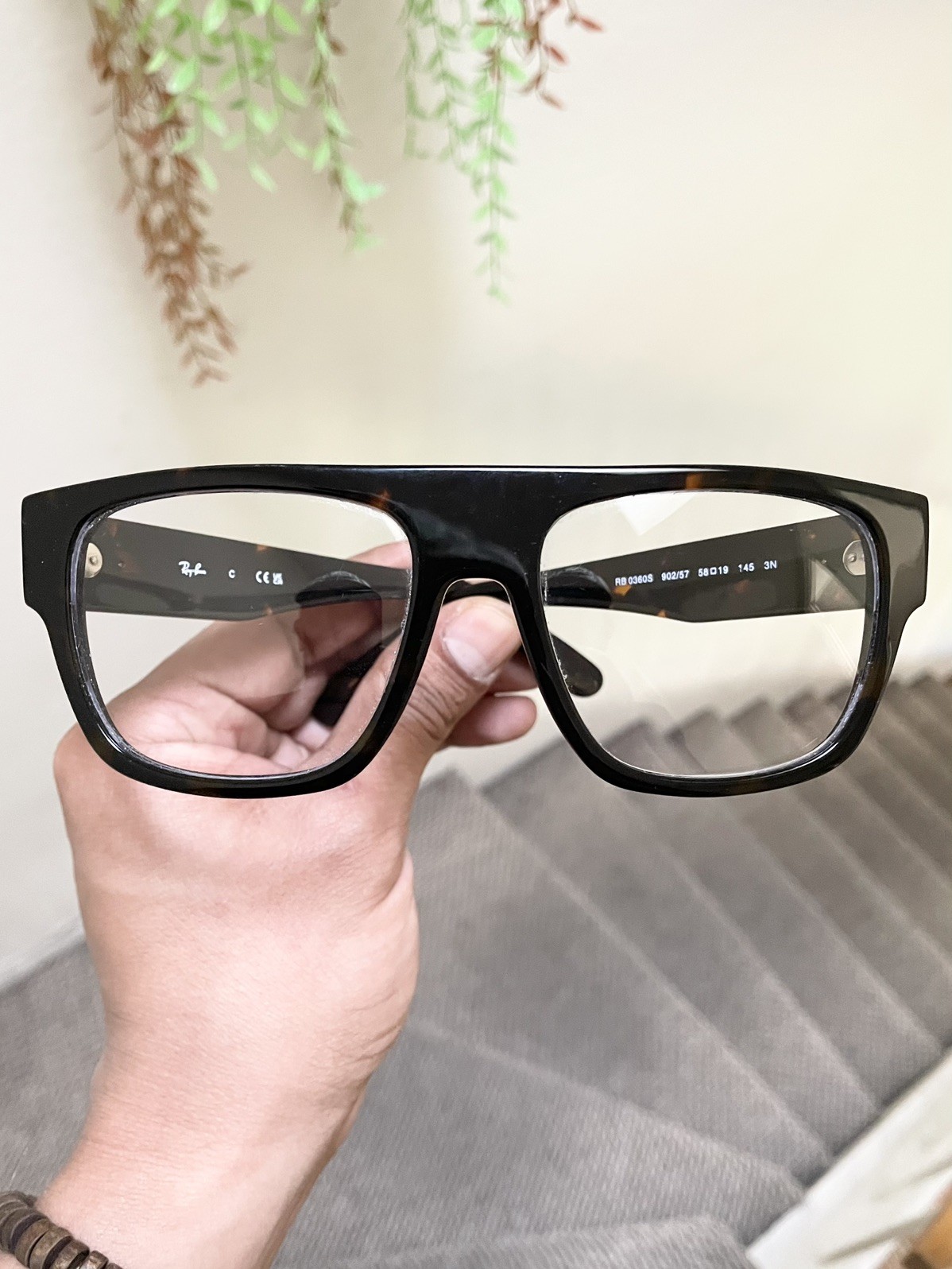 New Ray Ban Drifter RB0360S 0360 Havana Tortoise Brown Clear Lens 58/19 New Ray Ban Drifter RB0360S 0360 Havana Tortoise Brown Clear Lens 58/19