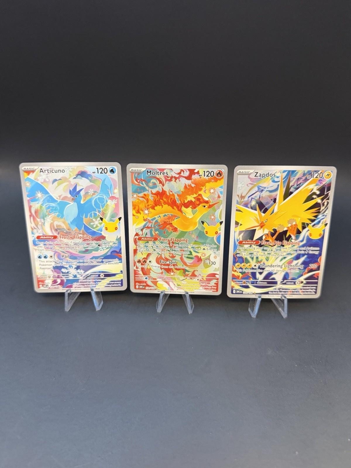 Pokémon 30th Anniversary Celebrations Galarian🦅Trio Articuno, Zapdos & Moltres Pokémon 30th Anniversary Celebrations Galarian🦅Trio Articuno, Zapdos & Moltres