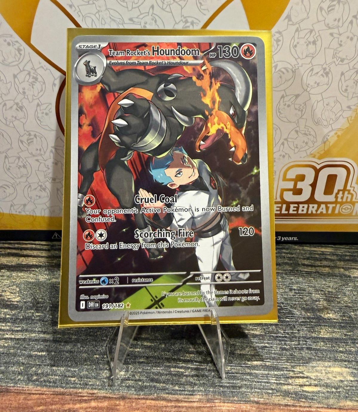 The Pokémon Company Team Rocket\'s Houndoom 191/182 Sv10 Holo IR EN 2025