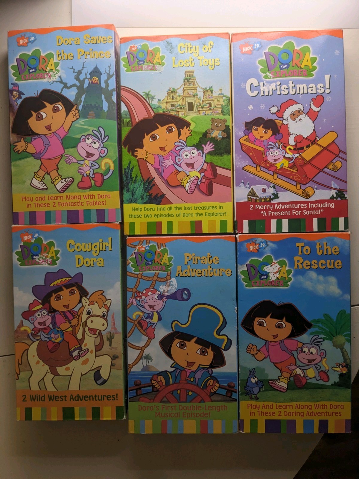 Nick Jr.  Dora The Explorer Tape Lot Of 6 Tapes Nickelodeon Kids