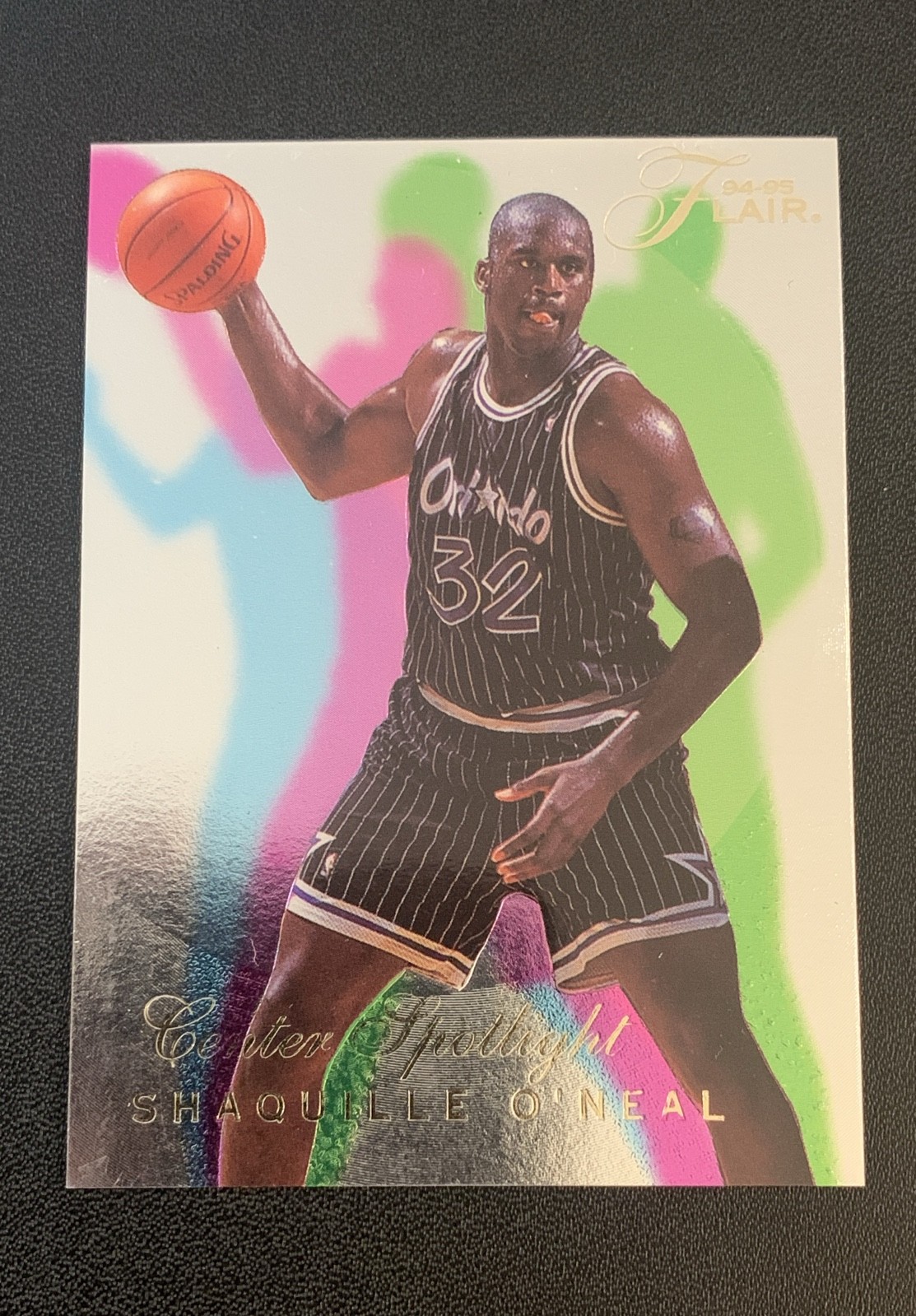 1994-95 Flair - Center Spotlight - Shaquille O\'Neal #4 Shaq O’Neil Orlando Magic