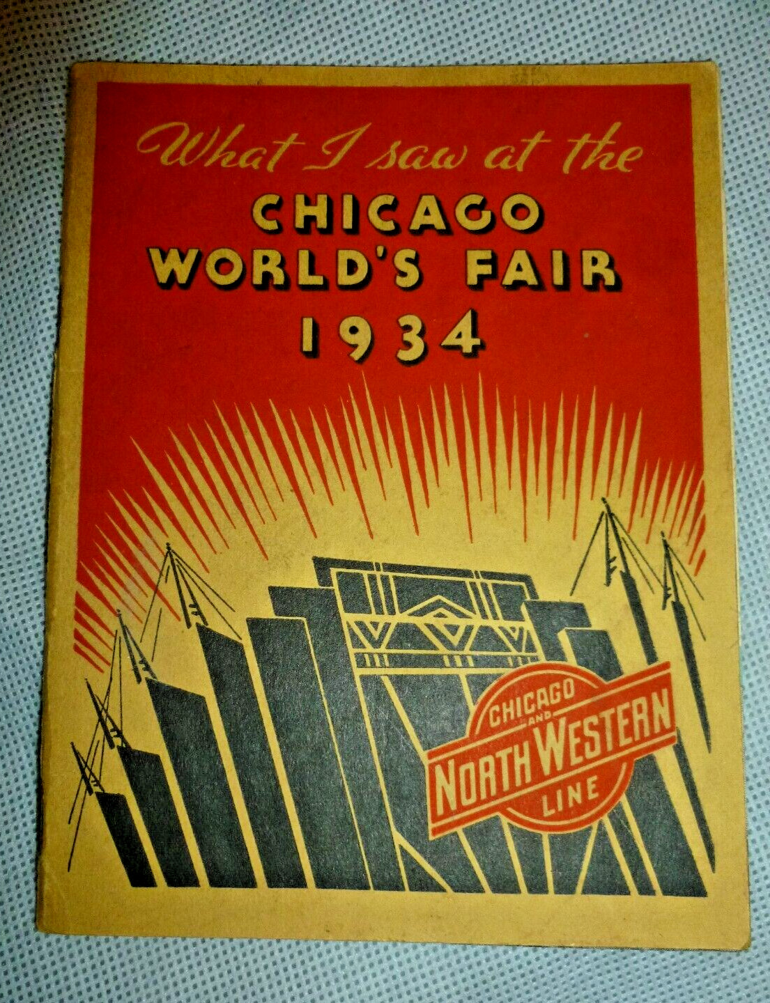 Vintage 1934 Chicago World\'s Fair Exhibit Booklet Brochure Souvenir Notebook Vintage 1934 Chicago World\'s Fair Exhibit Booklet Brochure Souvenir Notebook