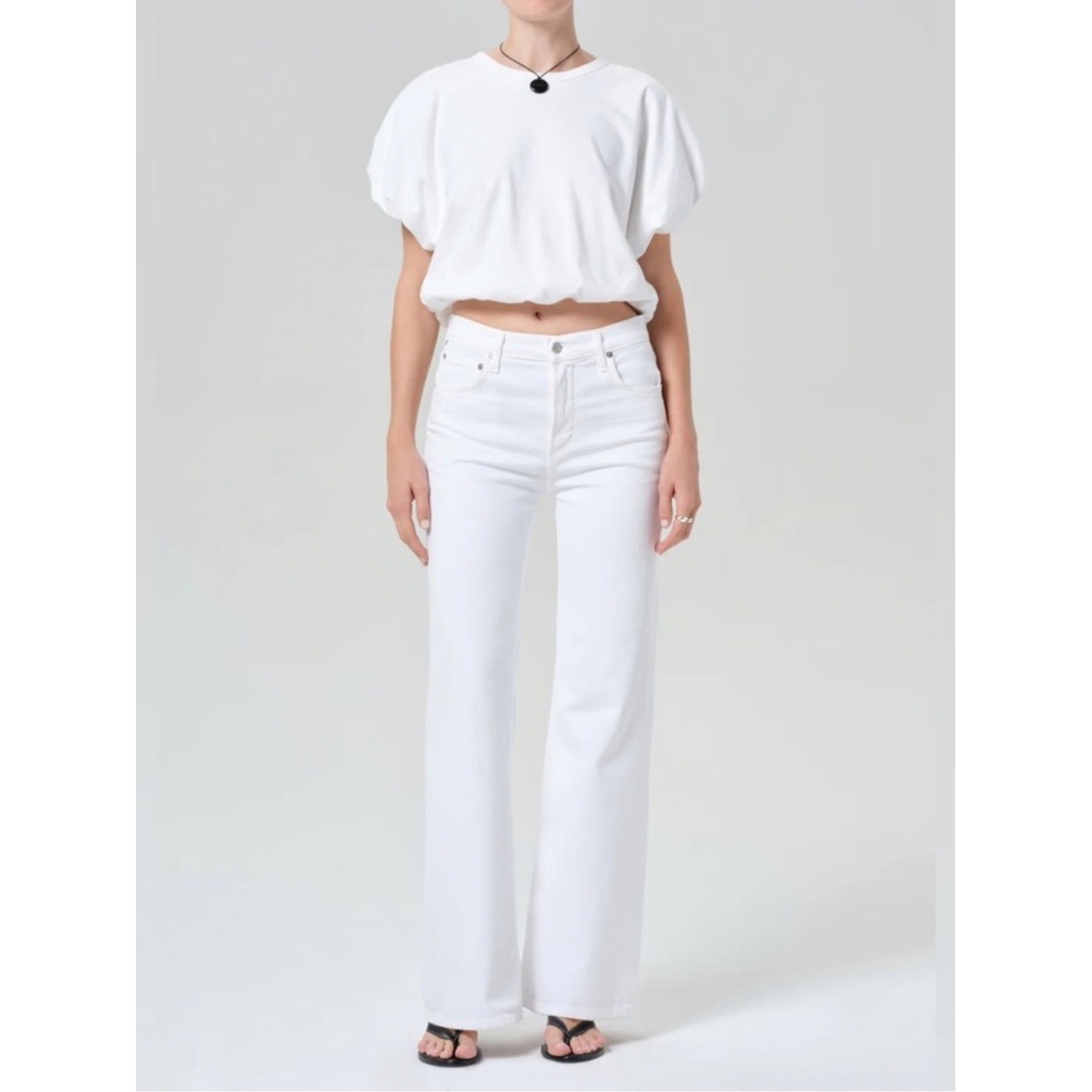 Citizens Of Humanity Kimberly Wide Leg White Women Size 28 High Rise