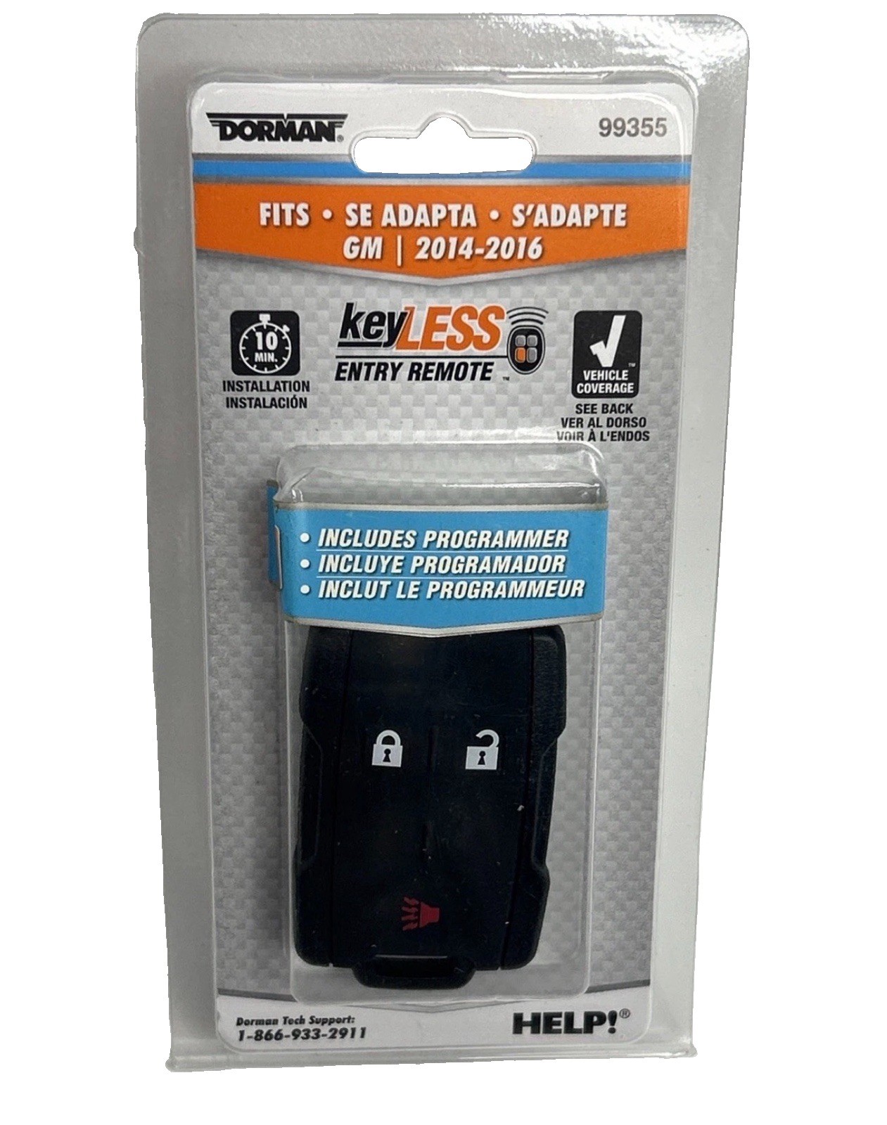 Dorman 99355 Keyless Entry Remote 3 Button GM Chevrolet Silverado Sierra 2014-16 Dorman 99355 Keyless Entry Remote 3 Button GM Chevrolet Silverado Sierra 2014-16