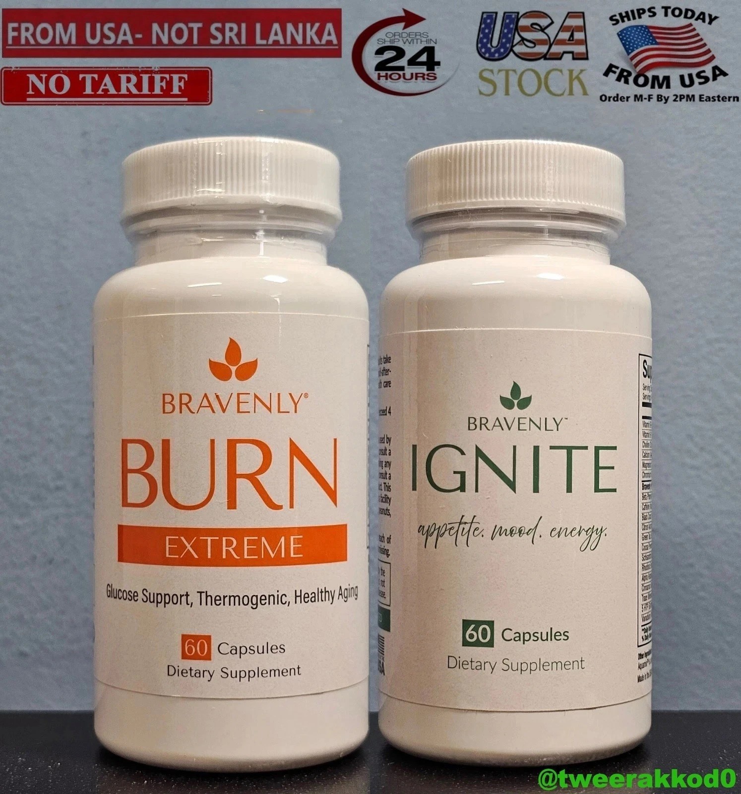 Bravenly Global BURN EXTREME+ IGNITE - 120 Capsules - New&Sealed ❗️US Seller❗️