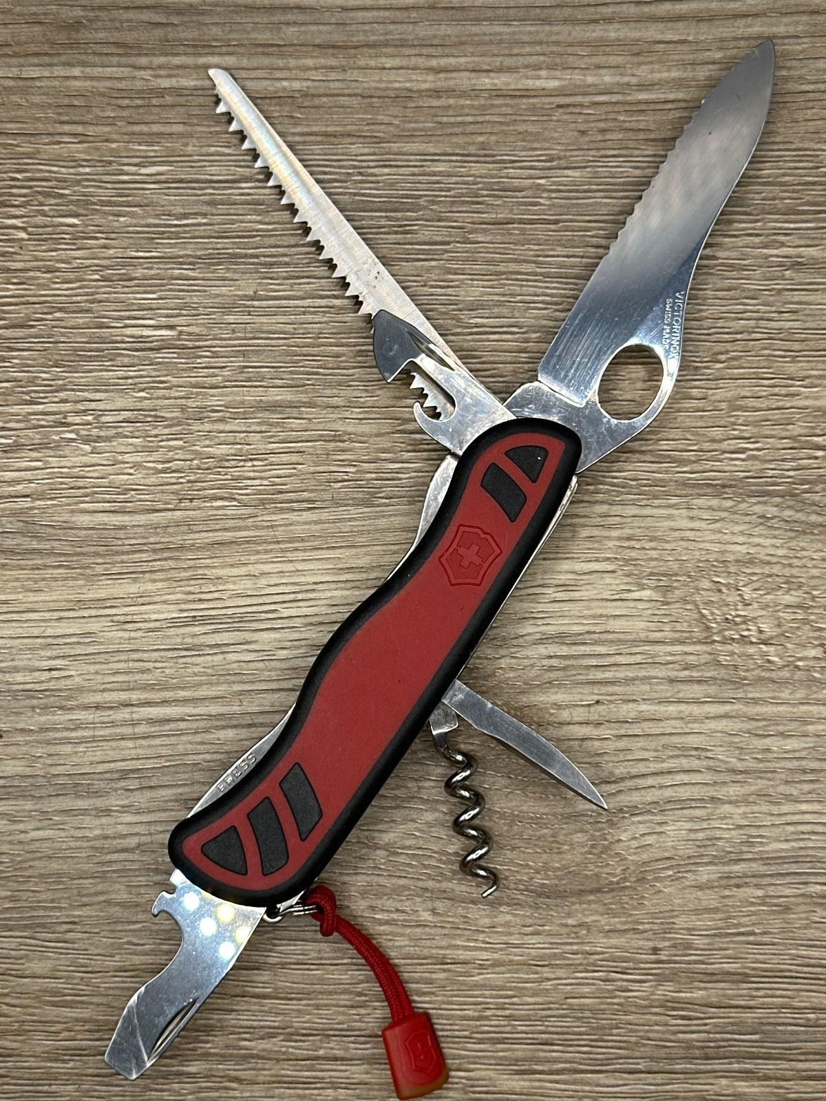 Victorinox OHF Forester M Grip Red Black 130mm Swiss Army Knife Used