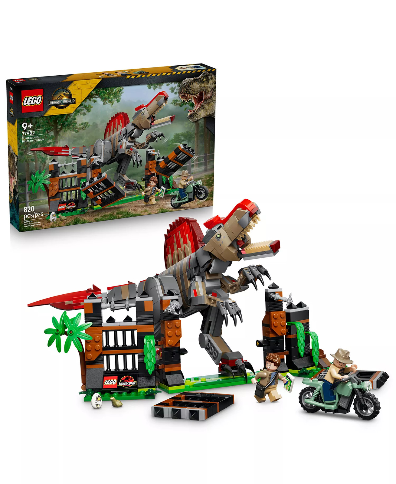 LEGO Jurassic World Spinosaurus Dinosaur Escape 77982, 820 Pieces - pin