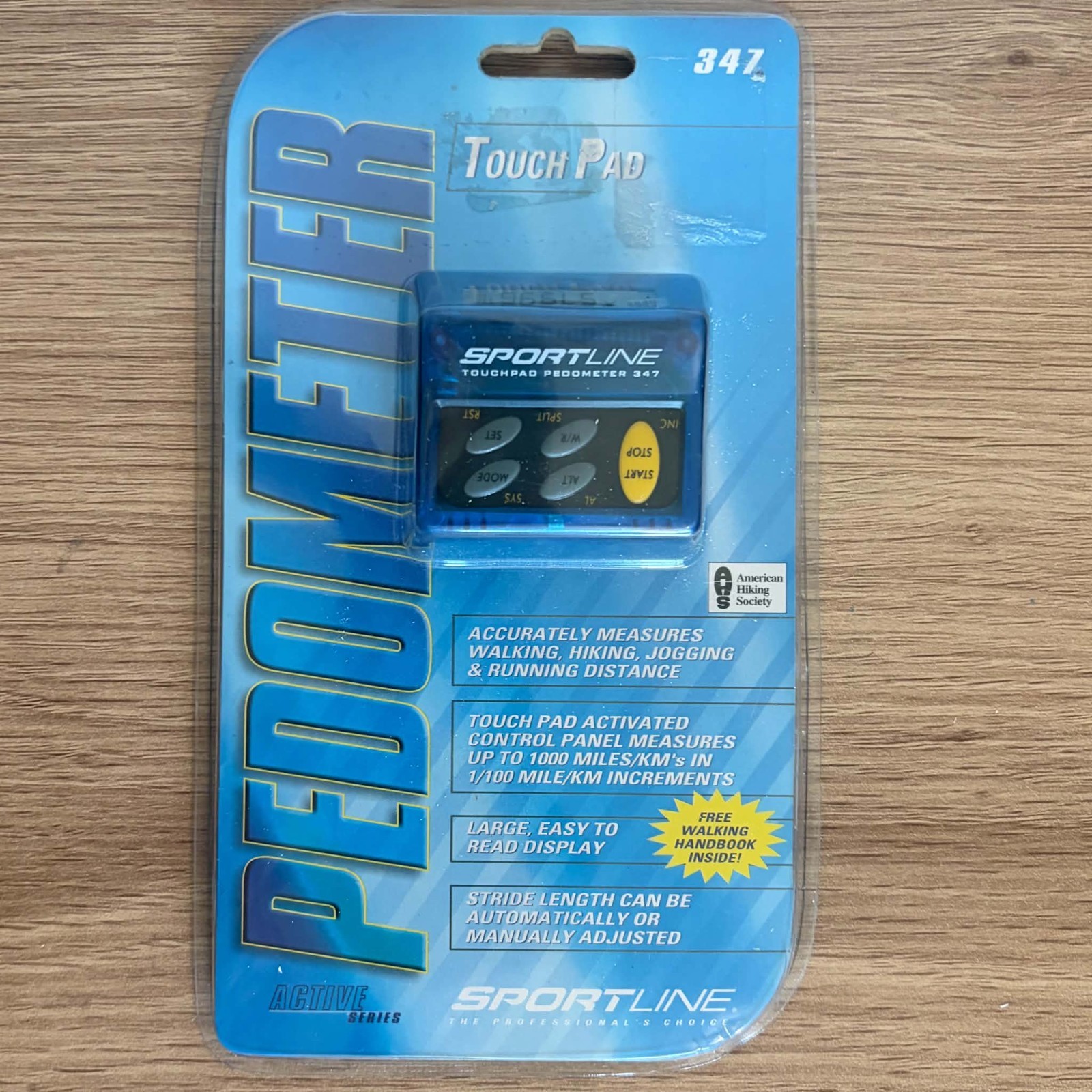 NEW Vintage Sportline 347 Touch Pad Pedometer Sealed Active Series Walking