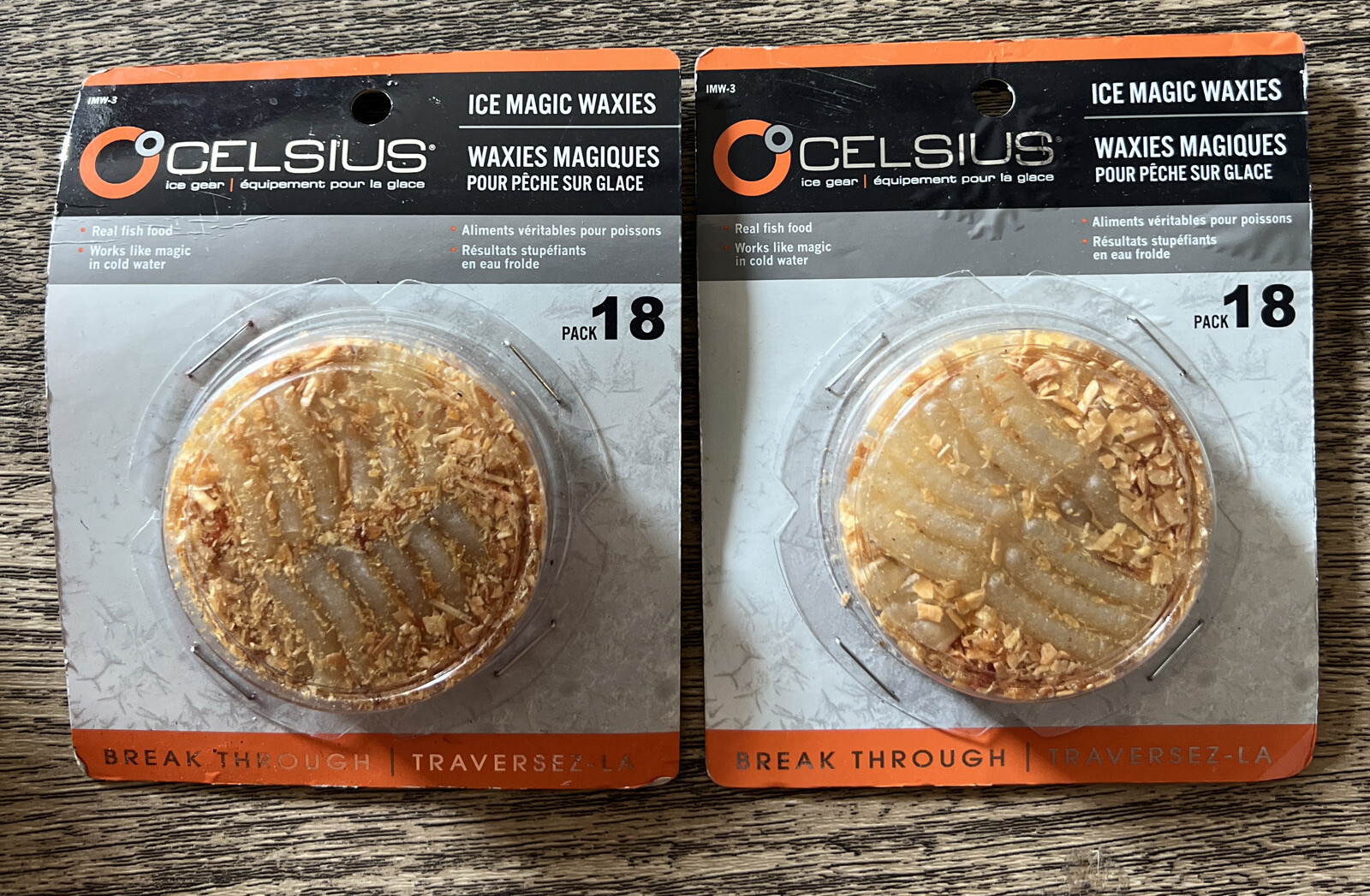 Celsius Ice Magic Waxies Real Fish Food 2 Pk Of 18 (36 Total) Ice Gear