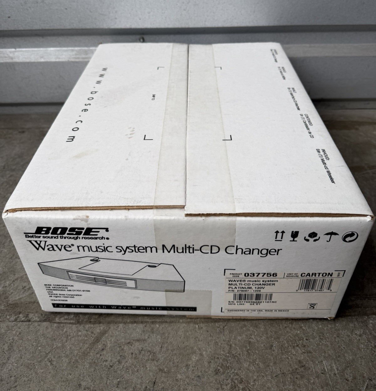 VINTAGE NOS Bose Wave Music System Multi-CD Changer Accessory Platinum White #1