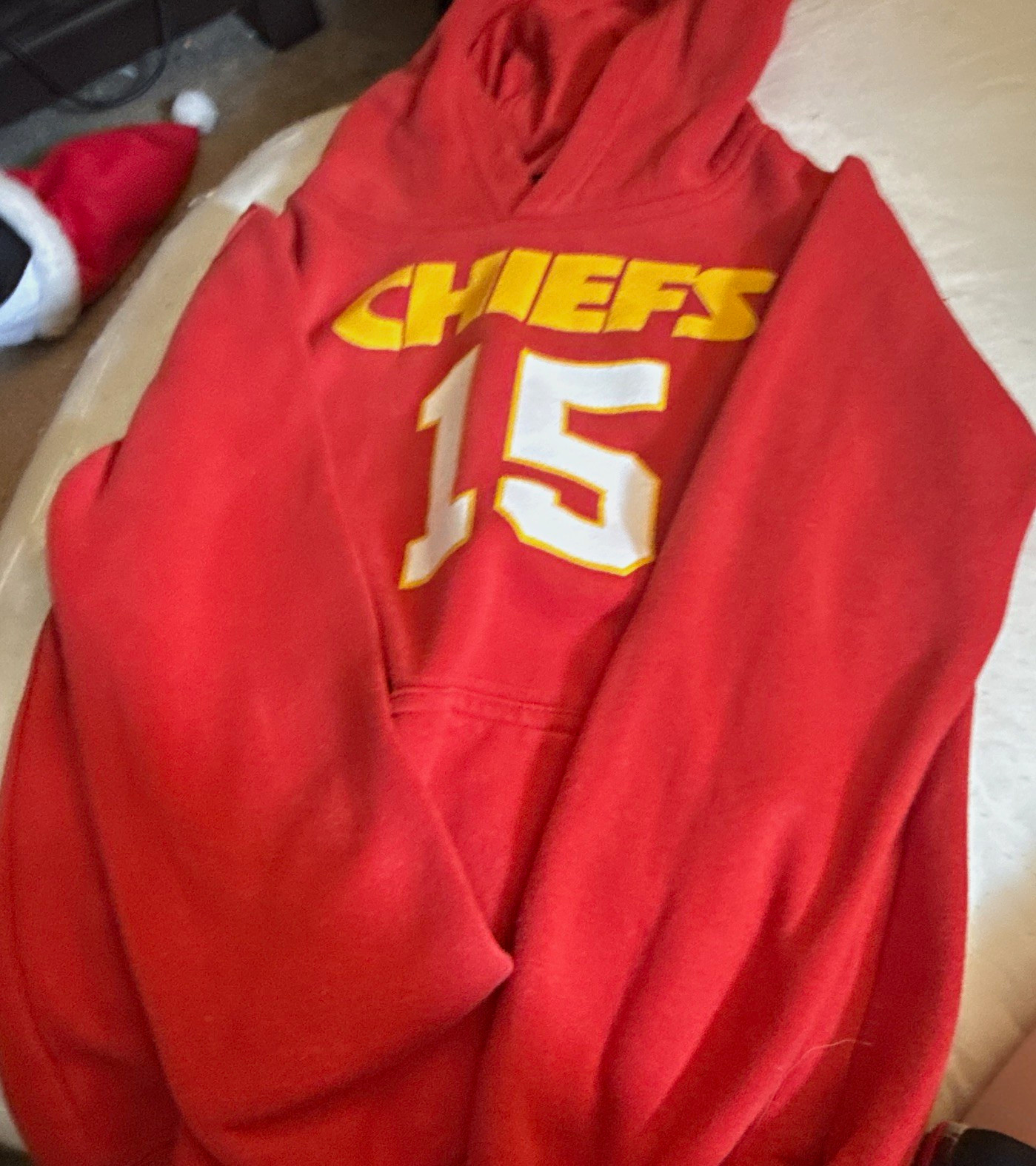 Outerstuff NFL Kansas City Chiefs Patrick Mahomes #15 Youth Hoodie M 10/12 Red