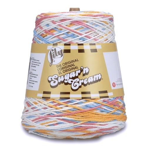 Lily Sugar\'n Cream Cotton Cone Yarn 14oz – Kitchen Breeze Ombre, 1 Cone