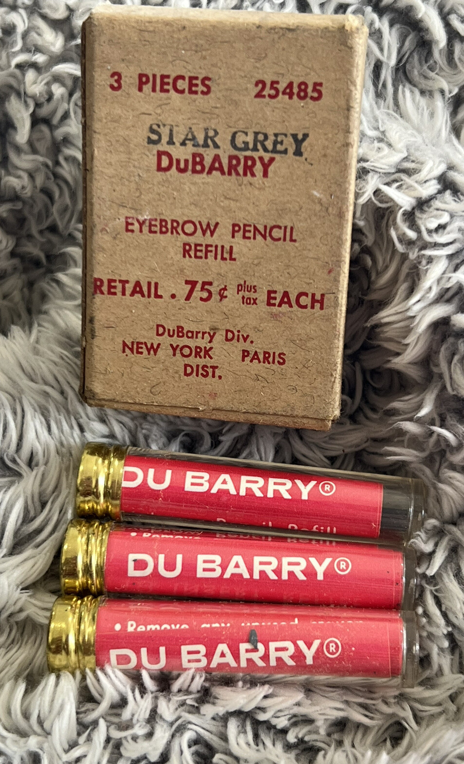 VINTAGE  DUBARRY EYEBROW EYE LINER PENCIL  REFILLS LOT 3=6 REFILLS NEW STAR GREY