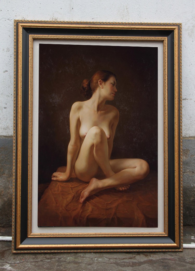 Hand Painted Oil Painting art Female woman Nude On Canvas 24\ Hand Painted Oil Painting art Female woman Nude On Canvas 24\