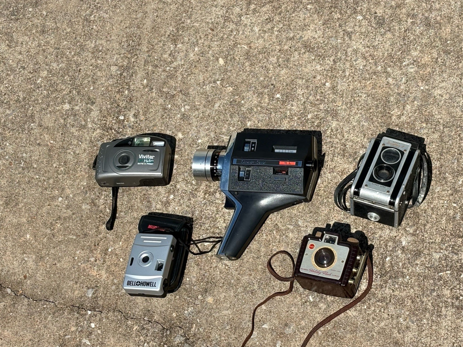 Vintage Camera Lot Polaroid, Brownie Hawkeye, Ansco, Untested Vintage Camera Lot Polaroid, Brownie Hawkeye, Ansco, Untested