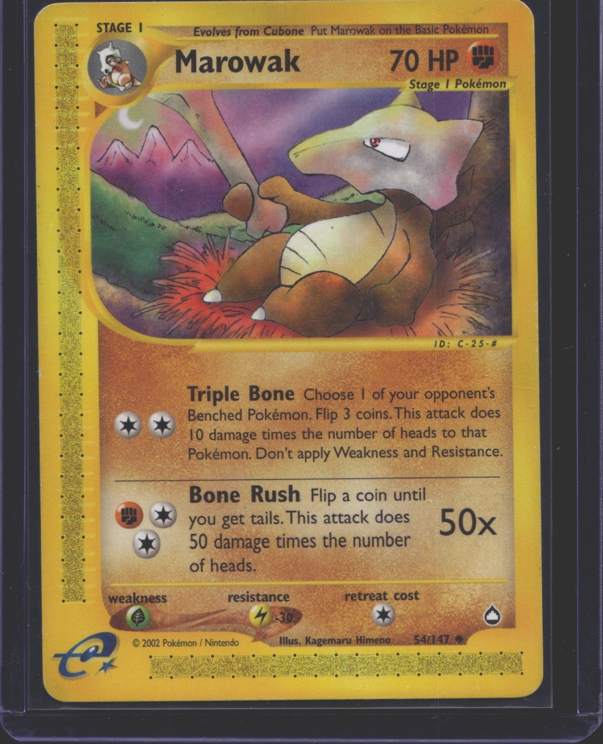 Pokémon TCG Aquapolis Marowak 54/147 HP