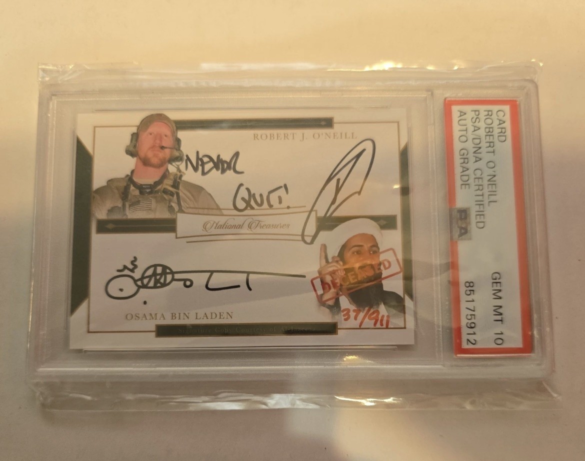 Robert Oneill Auto Osama Bin Laden Signed Auto /911 PSA Robert Oneill Auto Osama Bin Laden Signed Auto /911 PSA