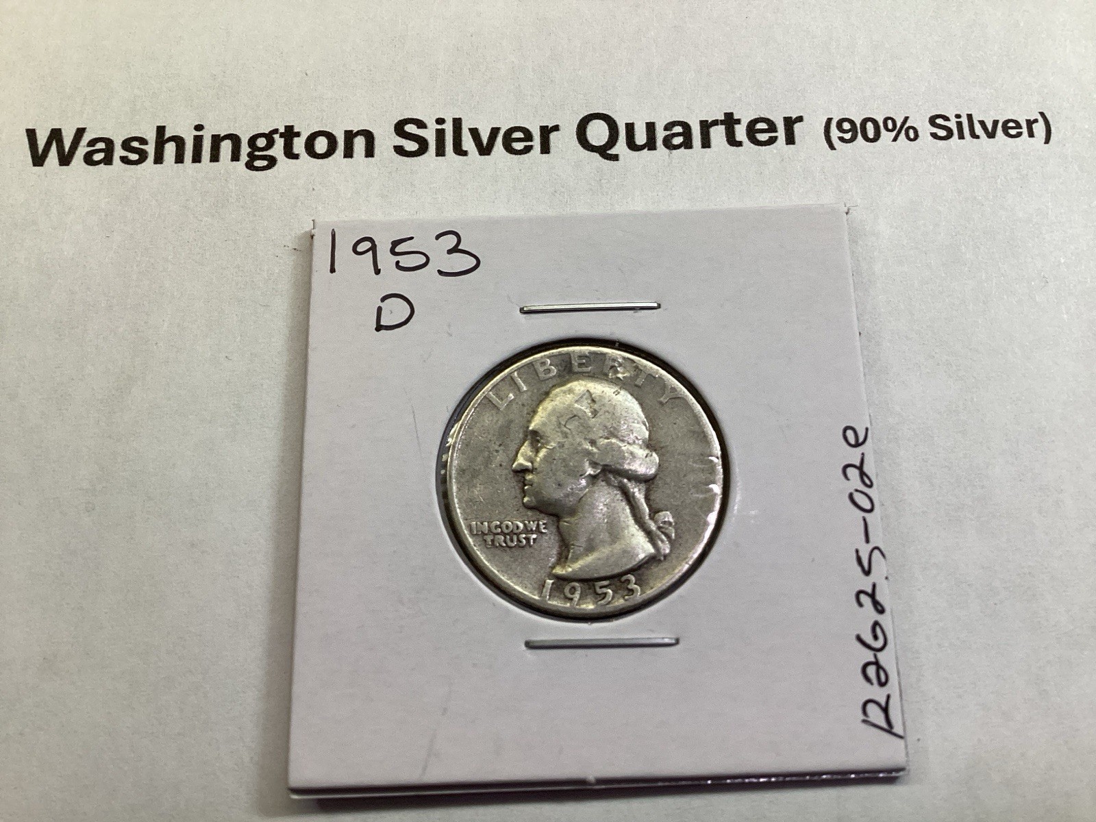 1953 D Washington Silver Quarter from Denver Mint in Fine Condition 122625 02e