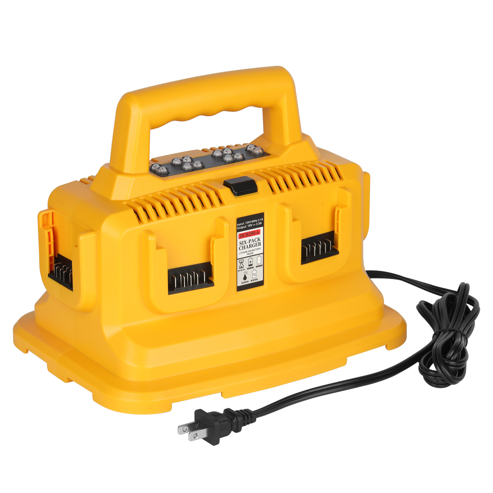 6-Port Simultaneous Charger for Dewalt 20V Max/60V Flexvolt DCB104,3.5A per Port