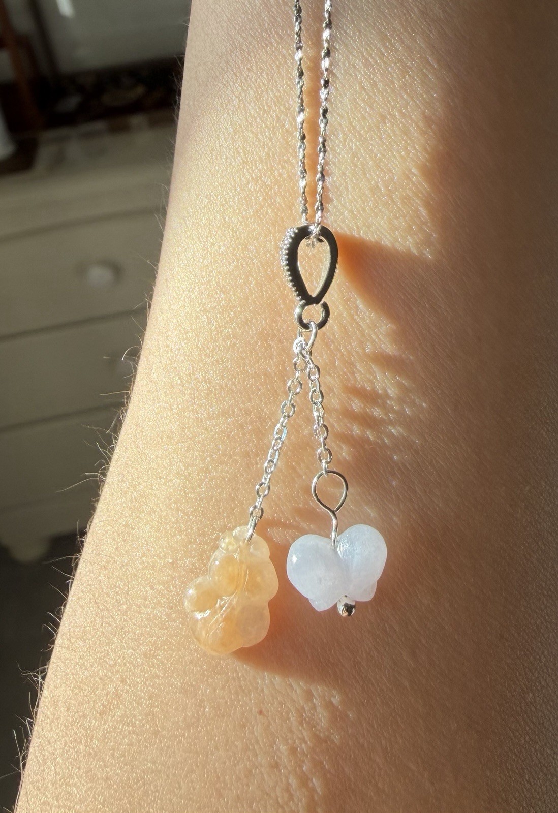 Natural Grade A Burmese Ice Jadeite Dangle Pendant