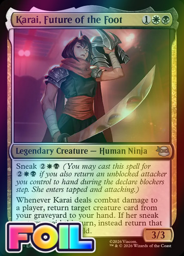 x1 Karai, Future of the Foot FOIL TMT Ninja Turtles MTG 151 M/NM 1x x1 Karai, Future of the Foot FOIL TMT Ninja Turtles MTG 151 M/NM 1x