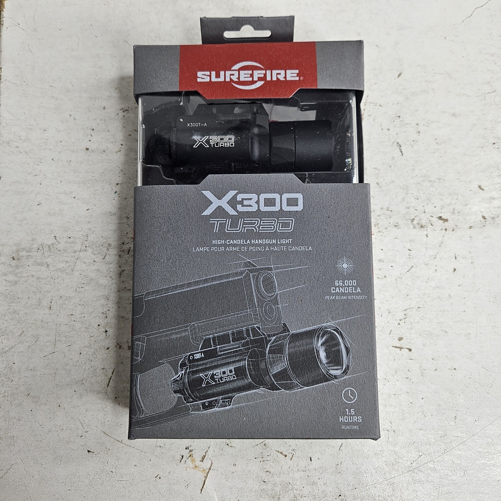 Surefire X300T Turbo 650 Lumen Handgun Light - Black (X300T-A)