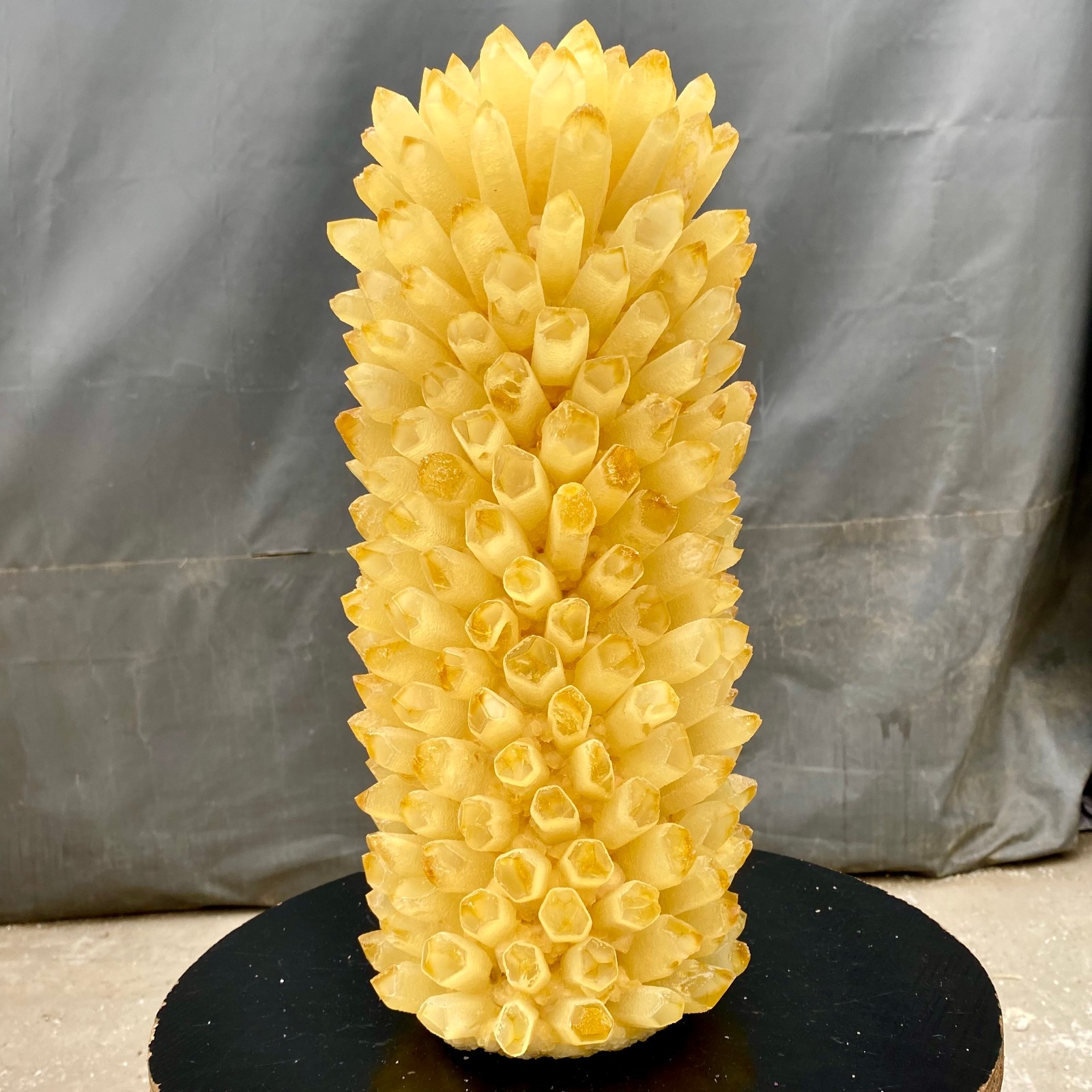 32.82LB New Find yellow Phantom Quartz Crystal Cluster Mineral Specimen Healing
