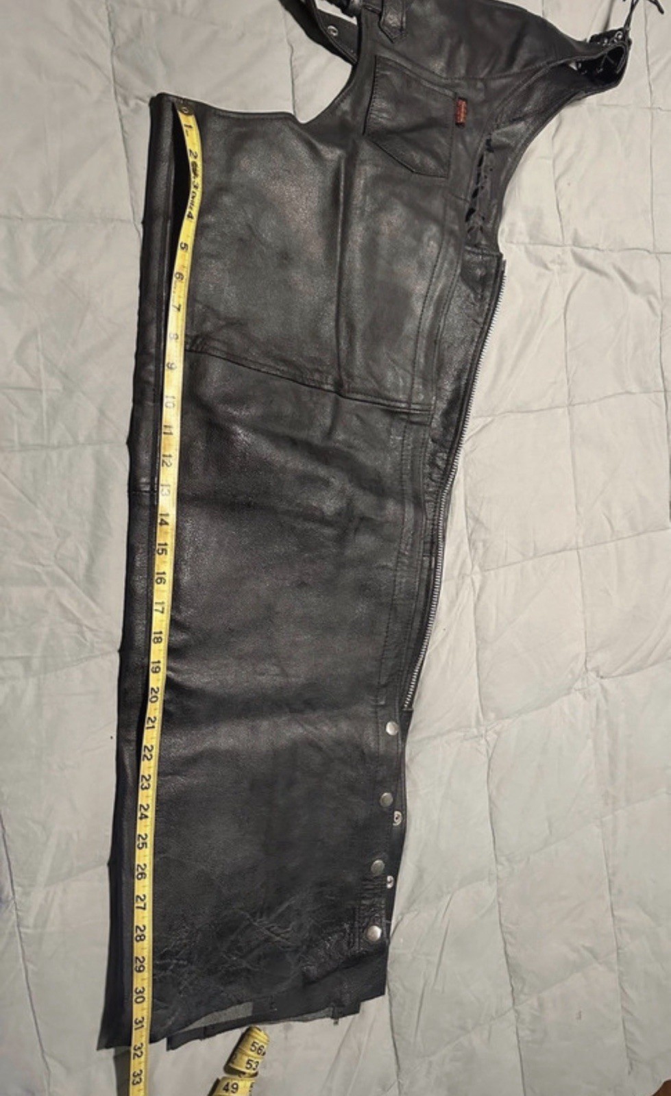 Hot Leathers Black Motorcycle Medium Unisex chaps