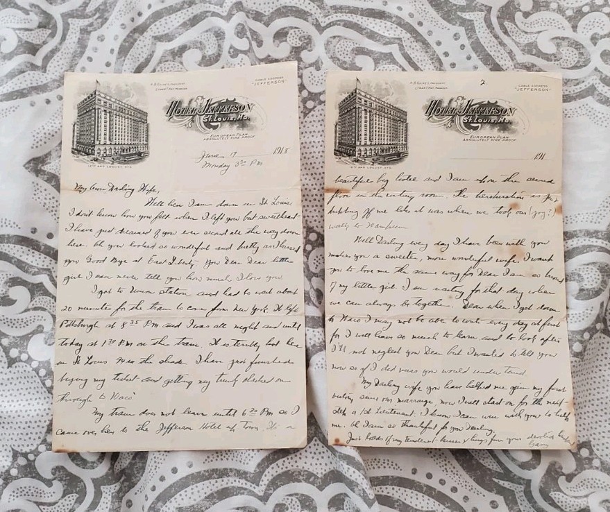 1918 Antique HOTEL JEFFERSON St. Louis Missouri Letterhead Lyman T. Hay Mgr. 1918 Antique HOTEL JEFFERSON St. Louis Missouri Letterhead Lyman T. Hay Mgr.