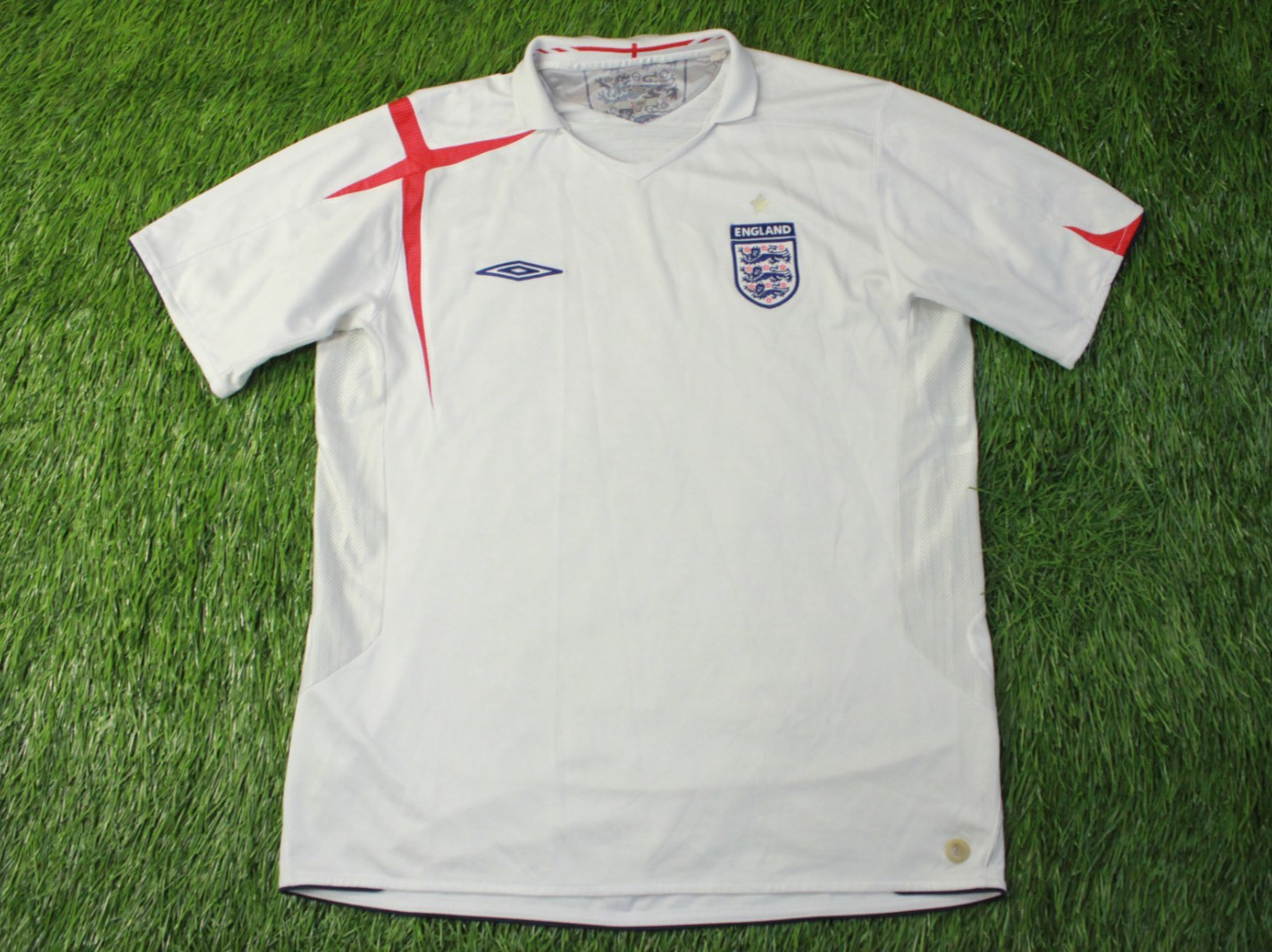 ENGLAND TEAM 2005/2007 FOOTBALL SOCCER SHIRT JERSEY HOME UMBRO ORIGINAL SIZE XL