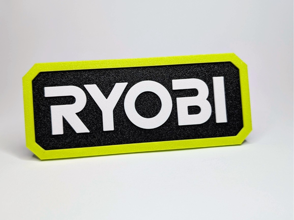 Ryobi Style Workshop Wall Sign Garage Decor Tool Room Wall Mount USA