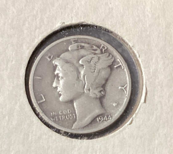 1944-D Mercury Dime Denver Mint – 90% Silver F
