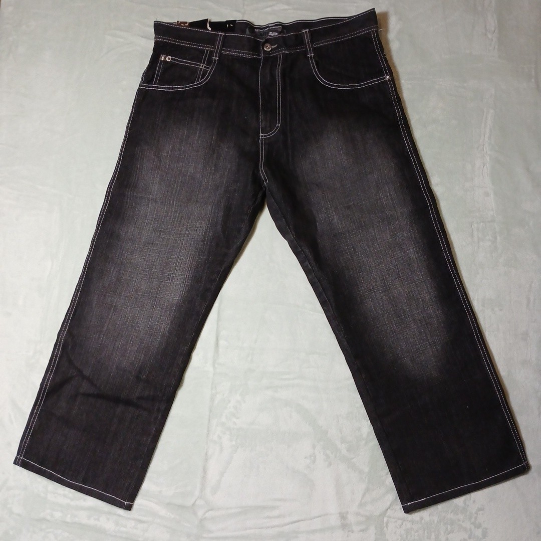 Y2K Southpole 4180 Jeans Men\'s 38x30 Sand Black Faded Baggy Wide Hip Hop Skater 