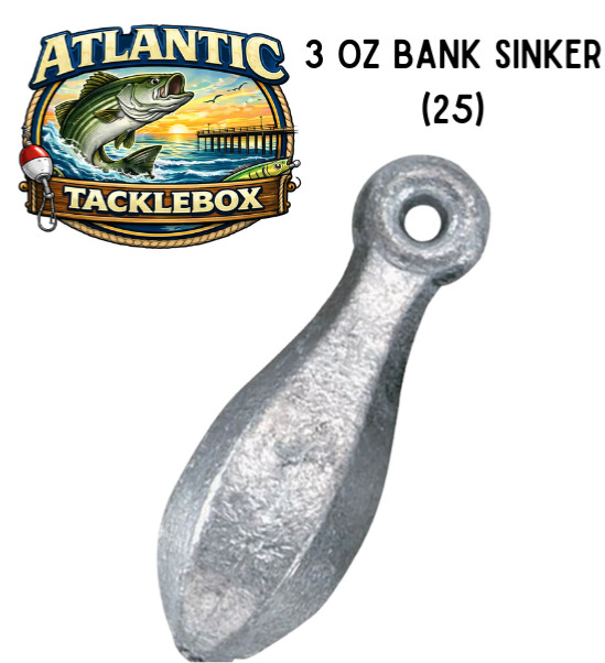 3oz Bank Sinkers (25 Count) [FREE SHIPPING]