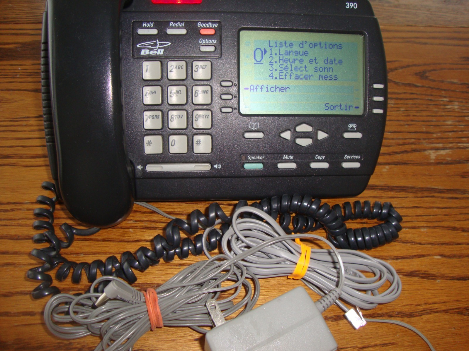 VINTAGE AASTRA TELECOM BLACK VISTA 390 DESK TELEPHONE