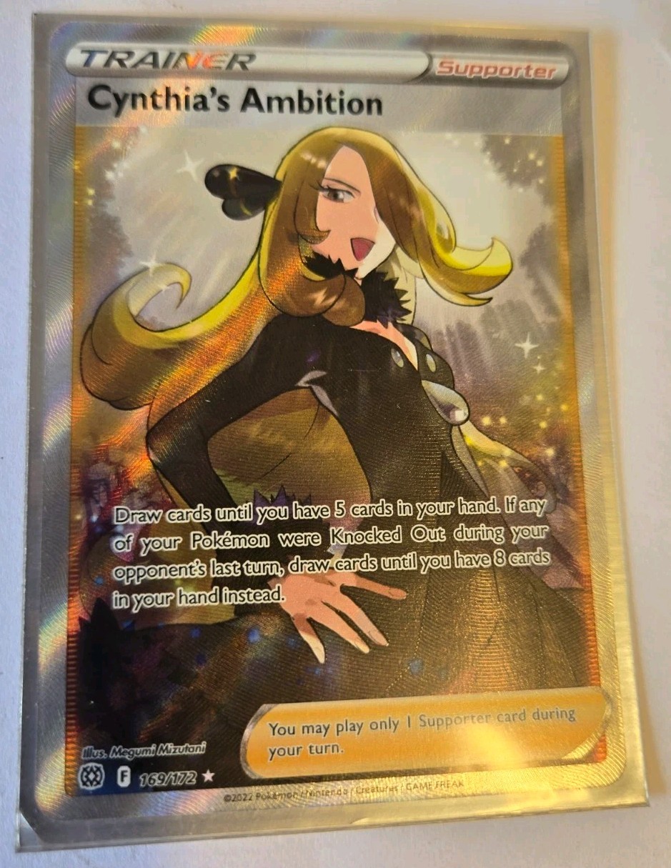 The Pokémon Company Cynthia\'s Ambition 169/172 Brilliant Stars Full Art Holo The Pokémon Company Cynthia\'s Ambition 169/172 Brilliant Stars Full Art Holo