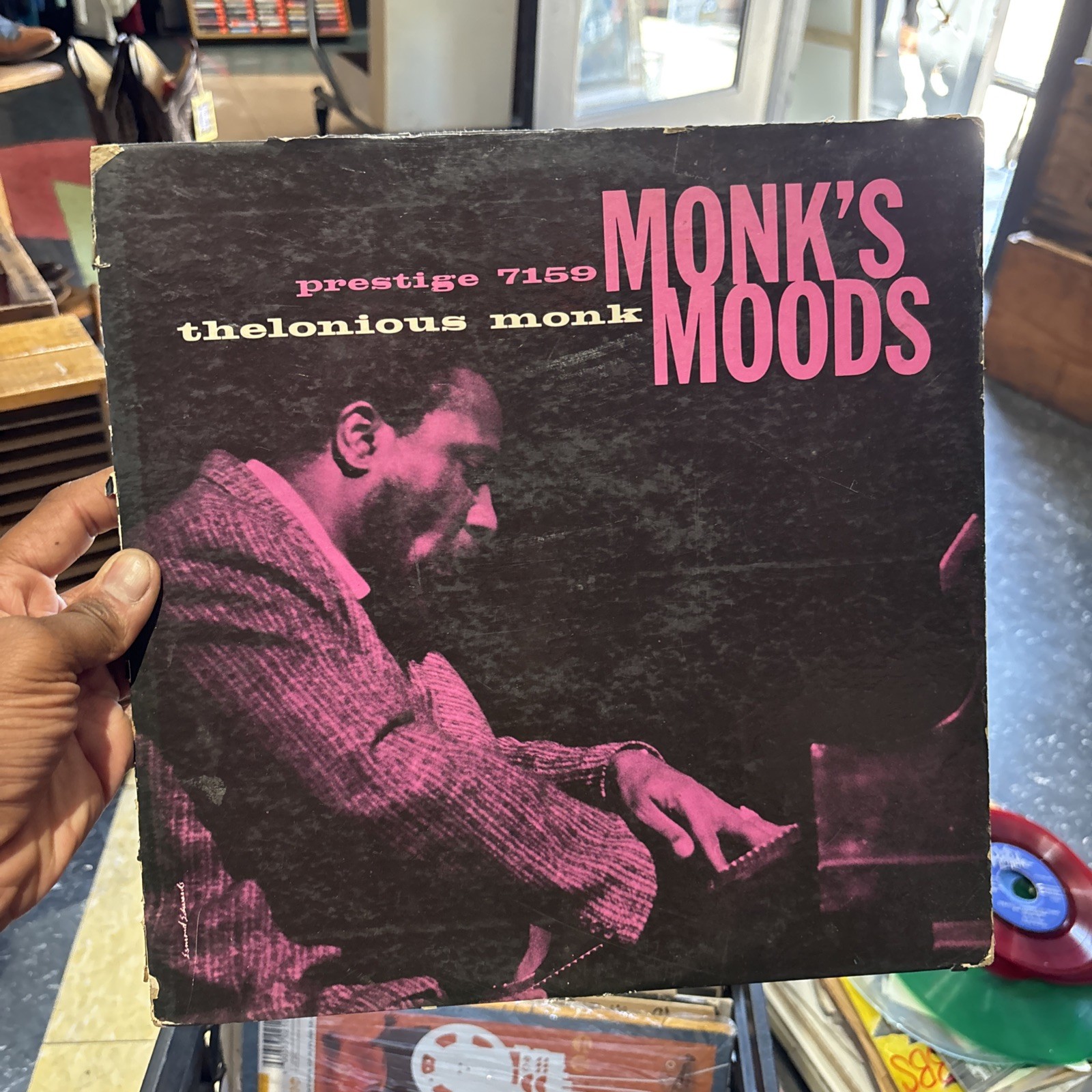 THELONIOUS MONK Monk's Moods LP PRESTIGE PRLP 7159 US 1959 NJ DG MONO COVER READ THELONIOUS MONK Monk's Moods LP PRESTIGE PRLP 7159 US 1959 NJ DG MONO COVER READ